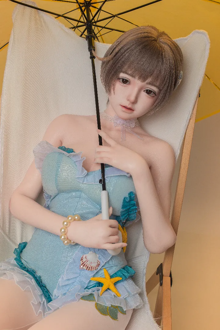 149cm (4ft11) B-Cup Realistic Skin Texture Silicone Sex Doll SHIO, ROS Head 96b